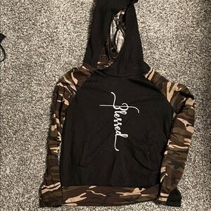 Camo and Black 'Blessed' Hoodie